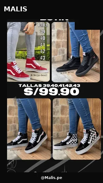 Old Skool Botín estilo Vans, referencia MALIS-1381