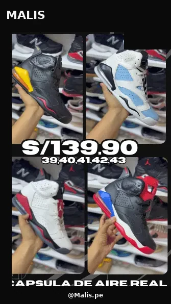 Retro 6 Premium estilo Jordan, referencia MALIS-5050