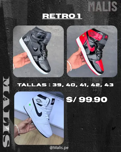 Retro 1 estilo Jordan, referencia MALIS-013