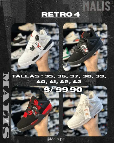 Retro 4 estilo Jordan, referencia MALIS-021