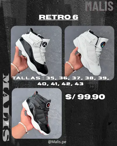 Retro 6 estilo Jordan, referencia MALIS-024