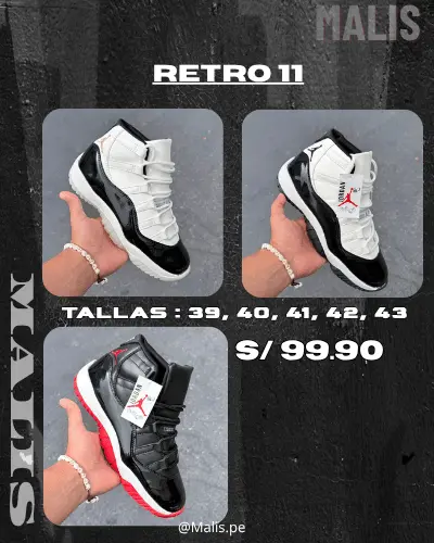 Retro 11 estilo Jordan, referencia MALIS-026