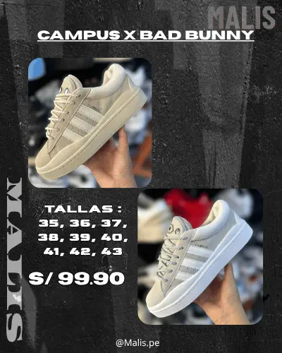 Campus x Bad Bunny estilo Adidas, referencia MALIS-110